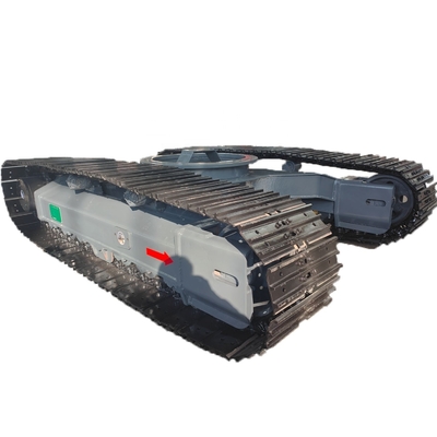 Onderstel van een middelgrote roterende staalkrultraject voor een getrokken chassis van een graafmachine