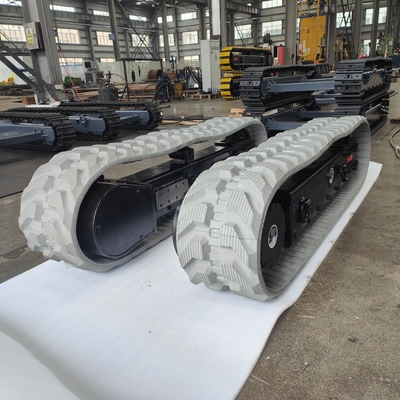 Landbouwsysteem met rubber- en staalbanden voor vrachtwagenladers en binnenliften