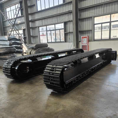 Multifunktioneel kruipend graafmachine graafmachine bulldozer onderdelen op maat rubber/staal spoor onderstel met dozer blad