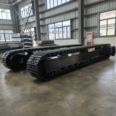 Multifunktioneel kruipend graafmachine graafmachine bulldozer onderdelen op maat rubber/staal spoor onderstel met dozer blad