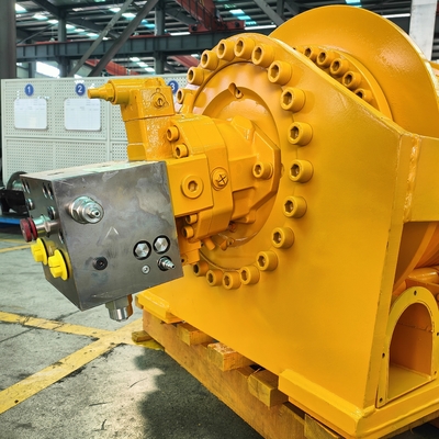 25T hoogkoppel trekkende motor draadlijn Hydraulische lier voor vlaggenpaal snelheid 0-40m/min