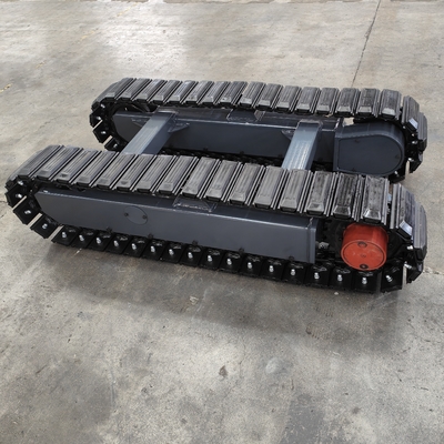 Onderstel met staalbanden voor 200 kg krabbelladers in een productie-installatie