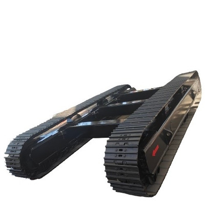 Chassis van 35T rubberen spoor met eind aandrijving, reismotor en onderstel van stalen spoor