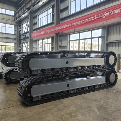 Op maat gemaakte 20T elektrische rubbercrawler met onderstelplatform voor landbouwindustrie