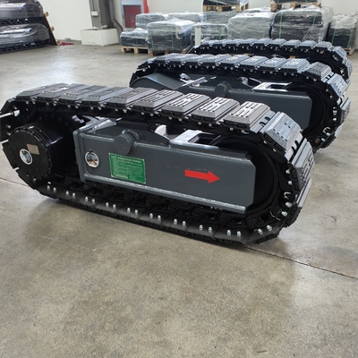 5ton 8ton staal kruiper chassis rubberen spoor onderstel voor boorplatform bescherming