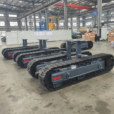 Onderstel van staal met een hydraulische motor