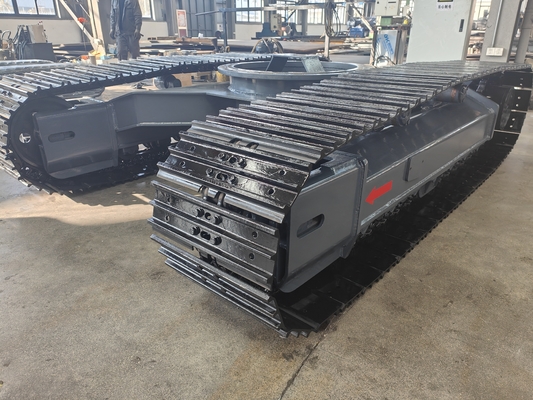 Onderstel van een middelgrote roterende staalkrultraject voor een getrokken chassis van een graafmachine