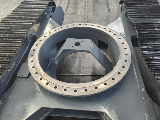 Onderstel van een middelgrote roterende staalkrultraject voor een getrokken chassis van een graafmachine