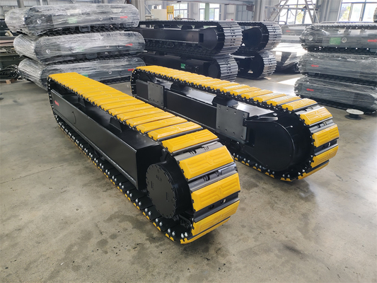 Onderstel met rubberpudding voor de boormachine en de breekmachine