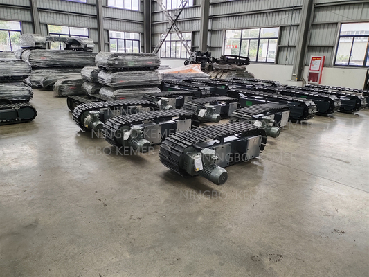 Onderstel van stalen sporen met hydraulische transmissie voor graafmachines en boormachines