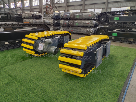 Onderstel van stalen sporen met hydraulische transmissie voor graafmachines en boormachines