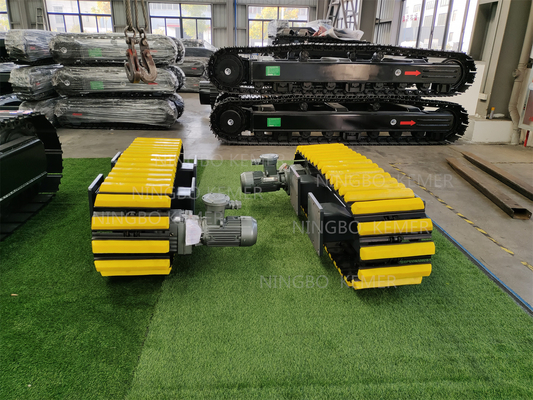 Onderstel van stalen sporen met hydraulische transmissie voor graafmachines en boormachines