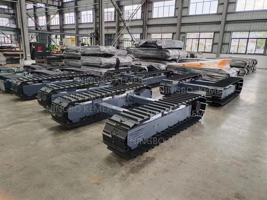 Chassis met een enkele tandplaat voor excavatorbrekers en boorplatformen